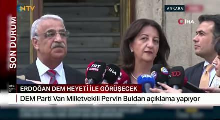 DEM Parti heyeti Cumhurbaşkanı ile g&ouml;r&uuml;şme &ouml;ncesinde ilk a&ccedil;ıklamalarda bulundu