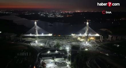 İstanbul'un siluetine yeni simge: Kanal İstanbul'un ilk k&ouml;pr&uuml;s&uuml; y&uuml;kseliyor