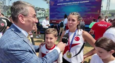 T&uuml;rk pentatlon tarihinde bir ilk: İlke &Ouml;zy&uuml;ksel Mihrioğlu Avrupa şampiyonu!