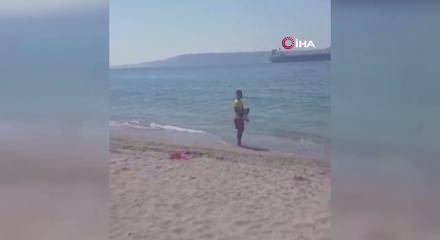 Denizden m&uuml;himmat &ccedil;ıktı: &Ccedil;anakkale'de plajda b&uuml;y&uuml;k panik!