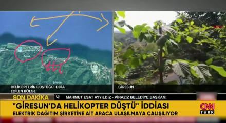 Giresun'da "helikopter d&uuml;şt&uuml;" iddiası