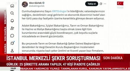 İstanbul merkezli şeker soruşturması: 25 şirkette arama yapıldı