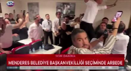 İzmir Menderes Belediyesi se&ccedil;imlerinde arbede &ccedil;ıktı