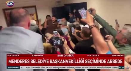 İzmir Menderes Belediyesi se&ccedil;imlerinde arbede &ccedil;ıktı