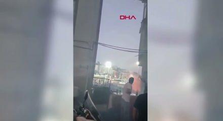 Kasımpaşa'da stadyum yanından atılan fişek evi işte b&ouml;yle yaktı!