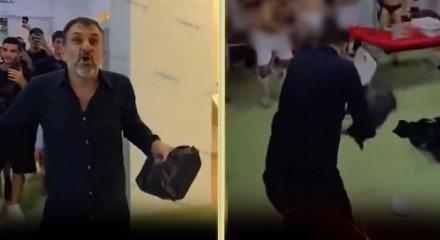 Kul&uuml;p başkanı şovunu yaptı! Para dolu &ccedil;antayı soyunma odasının ortasına sa&ccedil;tı