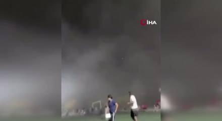 Meksika&rsquo;da stadyumu fırtına vurdu