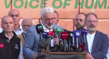 &Uuml;sk&uuml;dar'da d&uuml;zenlenen etkinlikte Gazze'ye destek &ccedil;ağrısı