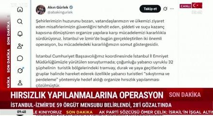 Adalet Bakanı G&uuml;rlek'ten İstanbul ve İzmir'deki organize su&ccedil; operasyonlarına ilişkin a&ccedil;ıklama