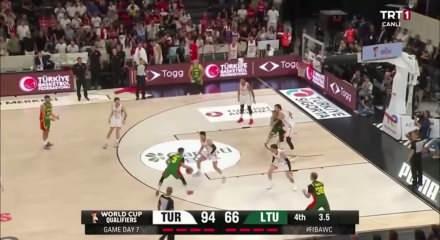 A Milli Erkek Basketbol Takımı, Litvanya'yı 94-66 mağlup etti