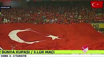 A milli futbol takımımız 2002 D&uuml;nya Kupasında tarih yazarak d&uuml;nya 3. olmuştu