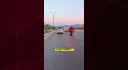 Edremit'te motosiklet s&uuml;r&uuml;c&uuml;s&uuml; &ouml;l&uuml;mden kıl payı kurtuldu!