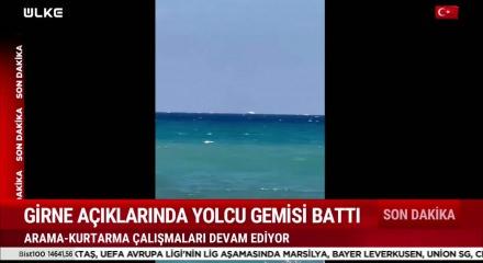 Girne a&ccedil;ıklarında yolcu gemisi battı!