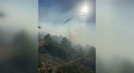Kaş'ta orman yangını