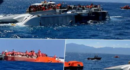 Girne&rsquo;deki faciadan yeni g&ouml;r&uuml;nt&uuml;: Geminin battığı anlardaki can pazarı ortaya &ccedil;ıktı