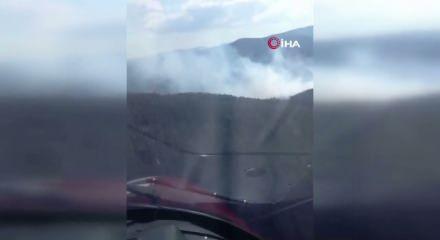 Bolu&rsquo;da anız yangını ormana sı&ccedil;radı: Ekiplerin m&uuml;cadelesi s&uuml;r&uuml;yor
