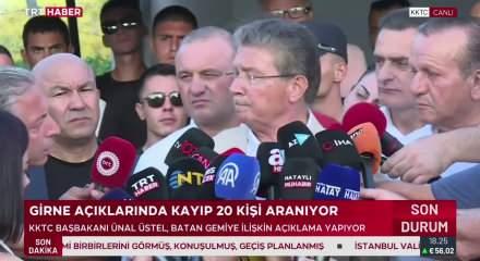 KKTC Başbakanı &Uuml;stel, bir kişinin daha cenazesine ulaşıldığını a&ccedil;ıkladı
