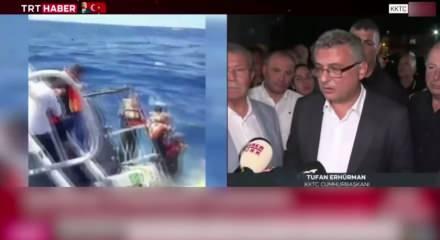 KKTC Cumhurbaşkanı Erh&uuml;rman "Enkaza robotik dalış yapılacak" dedi