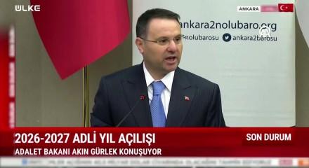 Bakan Akın G&uuml;rlek 2026-2027 Adli Yıl A&ccedil;ılış Programı'nda konuştu