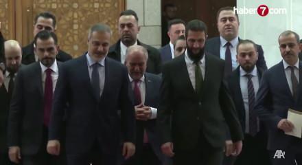Bakan Fidan, Suriye Cumhurbaşkanı Şara tarafından kabul edildi