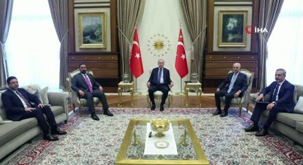 Başkan Erdoğan, Irak Temsilciler Meclisi Başkanı Halbusi'yi kabul etti