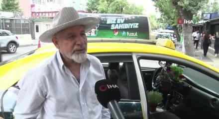 Ankara'da '&ccedil;i&ccedil;ek taksi': Taksinin i&ccedil;ini bah&ccedil;eye &ccedil;evirdi