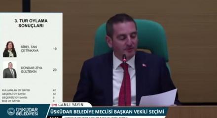&Uuml;sk&uuml;dar Belediyesi'nde başkanvekili se&ccedil;imi 3.turu yapıldı