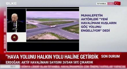 Cumhurbaşkanı Erdoğan muhalefetin havalimanı eleştirisine rekorlarla cevap verdi