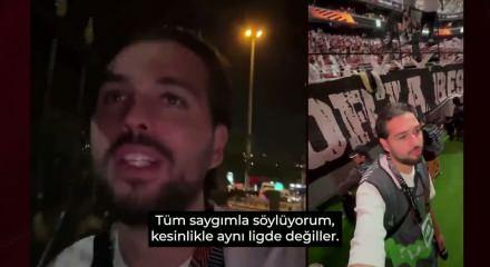 Fransız gazeteci Beşiktaş trib&uuml;nlerine hayran kaldı