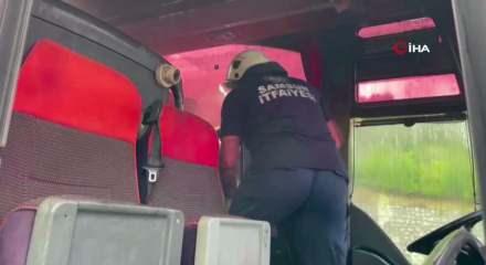 Samsun'da yolcu otob&uuml;s&uuml; yandı! 13 yolcu ve 3 personel &ouml;l&uuml;mden d&ouml;nd&uuml;