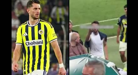 Fenerbah&ccedil;eli futbolcu İsmail Y&uuml;ksek ma&ccedil; sonunda taraftarla tartıştı
