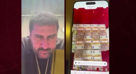 "Vanlı Kara Haydar" lakaplı ş&uuml;phelinin d&ouml;viz dolu para g&ouml;r&uuml;nt&uuml;leri ortaya &ccedil;ıktı