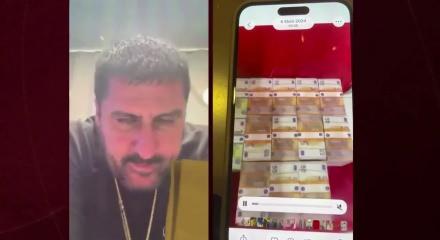 "Vanlı Kara Haydar" lakaplı ş&uuml;phelinin d&ouml;viz dolu para g&ouml;r&uuml;nt&uuml;leri ortaya &ccedil;ıktı