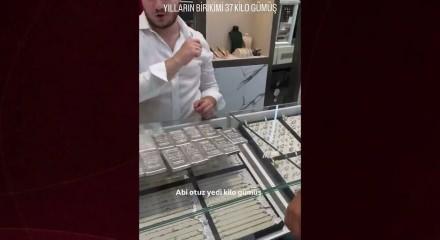 14 yıldır biriktirdiği 37 kilogram g&uuml;m&uuml;ş&uuml; bozdurdu eline servet ge&ccedil;ti!