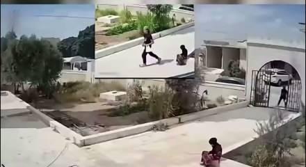 Cami &ouml;n&uuml;nde &ouml;nce sadaka verdi sonra motosiklet &ccedil;aldı