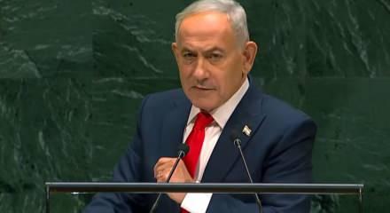 BM K&uuml;rs&uuml;s&uuml;nde yuhalanan Netanyahu'dan T&uuml;rkiye ve Cumhurbaşkanı Erdoğan i&ccedil;in k&uuml;stah s&ouml;zler