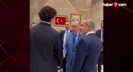 Cumhurbaşkanı Erdoğan ABD'de Cedi Osman ile g&ouml;r&uuml;şt&uuml;: Basketbolcuya s&uuml;rpriz teklif!