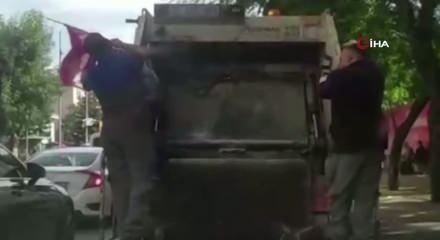 Temizlik iş&ccedil;ilerinin bayrak hassasiyeti kamerada