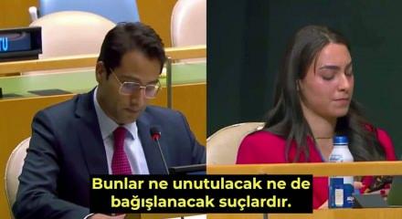 T&uuml;rk temsilcinin s&ouml;zleri sonrası İsrailli'nin verdiği tepki dikkat &ccedil;ekti!