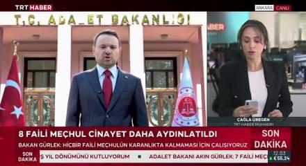 Adalet Bakanı G&uuml;rlek duyurdu: 7 faili me&ccedil;hul dosyada 8 cinayet aydınlatıldı