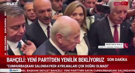 MHP Lideri Devlet Bah&ccedil;eli: Gitmeleri doğru değildi, Siyasete yenilikler getirmeleri gerekir