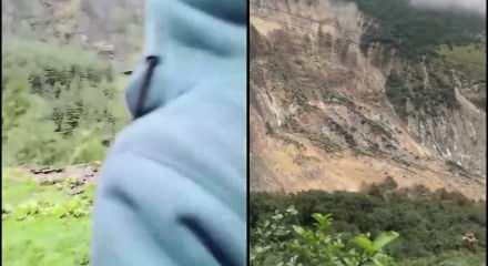 Nepal'de devasa heyelan evleri saniyeler i&ccedil;inde yok etti!