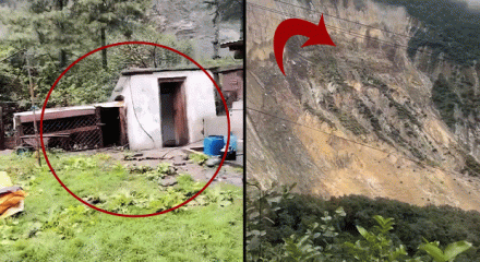 Nepal'de devasa heyelan evleri saniyeler i&ccedil;inde yok etti!