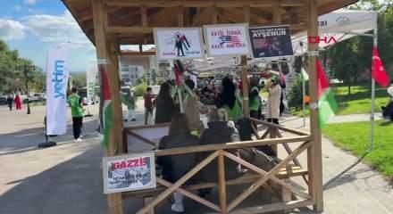 Tekirdağ'da 'Filistinli &Ccedil;ocuklar İ&ccedil;in &Ccedil;iz' etkinliği