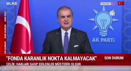 AK Parti s&ouml;zc&uuml;s&uuml; &Ouml;mer &Ccedil;elik 7 Ekim'in yıld&ouml;n&uuml;m&uuml;nde Gazze'yi unutmadı