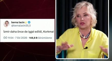 &ldquo;İzmir daha &ouml;nce de işgal edildi, Korkma!&rdquo; paylaşımı sonrası Berna La&ccedil;in&rsquo;e soruşturma başlatıldı