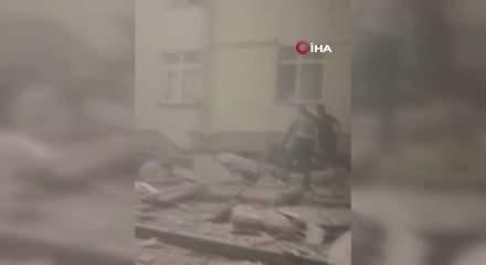 Maltepe'de 6 katlı binada &ccedil;&ouml;kme