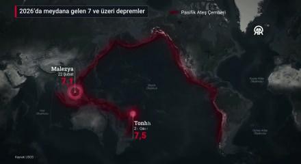 Pasifik okyanusu şiddetli depremlerle rekor kırdı