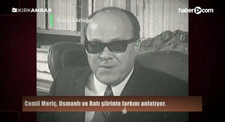 Cemil Meri&ccedil;, Osmanlı ve Batı şiirinin farkını anlatıyor