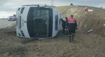 Cezaevi nakil aracı devrildi, 7 kişi yaralandı